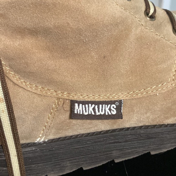 Muk Luks tan suede boots, size 7. - Picture 11 of 12